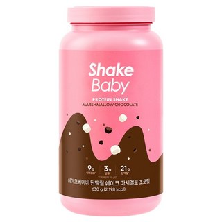 ShakeBaby 纖活蛋白奶昔粉 棉花糖巧克力口味, 630g, 1罐