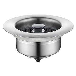 Reddot 紅點生活 不鏽鋼按壓阻臭彈跳水槽塞 小, 1個, 銀色