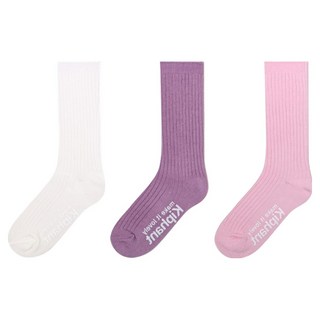 Kee-punt 兒童柔軟羅紋日常及膝襪3件組