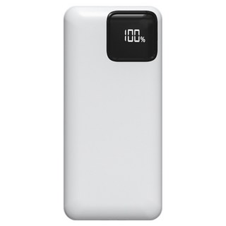 엑씨 케이블 일체형 고속 충전 멀티포트 LED 대용량 보조배터리 20W 20000mAh 멀티단자, 화이트