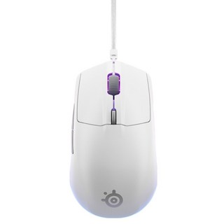 steelseries 賽睿 Rival 3 Gen2 有線電競滑鼠, 白色, 62516