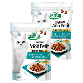 MonPetit 貓倍麗 成貓用海鮮拼盤泌尿保健配方乾糧 450g*2包, 鮪魚