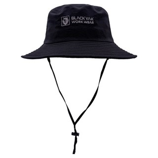 블랙야크워크웨어 와이드 턱끈 햇모자, 블랙
