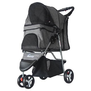 Doogo 寵物三輪推車 灰色 狗狗貓貓適用, 1台