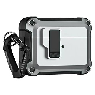 Aesor 防撞開關保護殼, 1個, 銀色, AirPods Pro 2