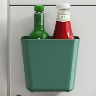 무타공 욕실 주방 거실 침실 소품 수납 정리함 박스, 그린, 1개