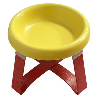 毛皇上 撞色飛碟陶瓷碗, 黃色 + 紅色, 1組