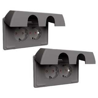 Legrand 羅格朗 Apella鎂Simple防雨2孔嵌入式插座 橫向, 2個