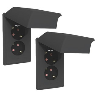 Legrand 羅格朗 Apella 鎂系列 Simple 防水 2孔 嵌入式插座 垂直型 45度 防滴型, 2個