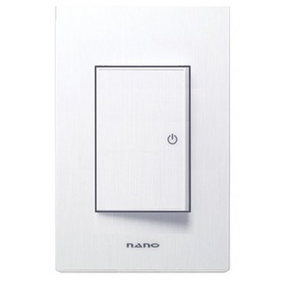 나노전기 아트2 SIMPLE 1구 스위치 인테리어 아크릴 배선기구 화이트, 1개