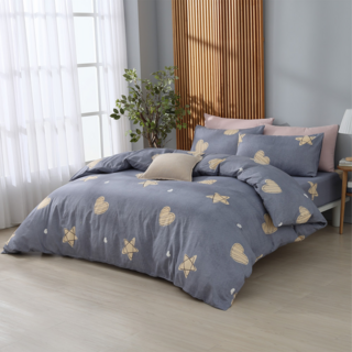 Ishur 伊舒爾 雲絲棉薄被套, 療癒日記 灰藍色