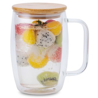 cook power 鍋寶 雙層耐熱玻璃咖啡杯 500ml, 透明色, 1個