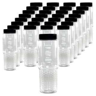 통캔시머 다이랑씨엠 보틀 차량용 일반캡, 투명 + 블랙, 54개, 1L