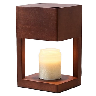方塊實木融蠟燈 定時 + 調光, 胡桃木