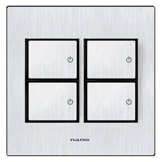 아트2 나노전기 인테리어 아크릴 배선기구 SIMPLE 2개용 4구 스위치 블랙, 1개