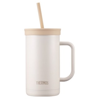 THERMOS 膳魔師 The Compact吸管杯&保溫杯, 奶油白 CR, 720ml, 1個