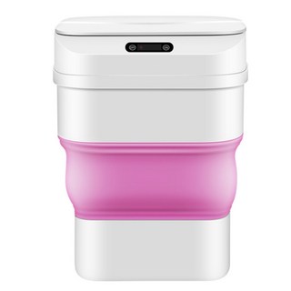 智能感應大容量可折疊垃圾桶, 粉色