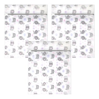 Axis 艾克思 方形細密網洗衣袋 60 x 50cm, 療癒貓, 3個