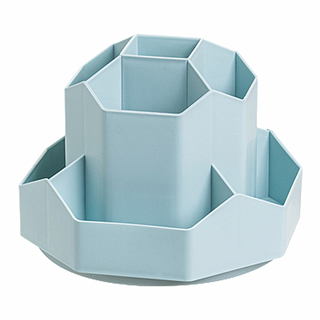 Reddot 紅點生活 大容量360度旋轉收納筆筒, 北歐藍, 1個