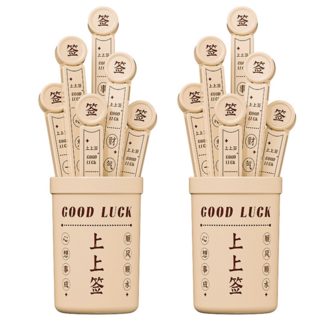 小麥購物 G853 幸運籤封口夾 70g 6支, 2組, 米黃色