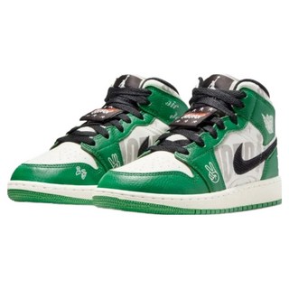 Nike 兒童款 Jordan 1 Mid 特別版 GS 慢跑鞋 HF3200-300