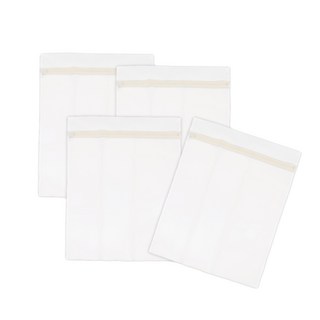 Axis 艾克思 台灣製無螢光密網方型洗衣袋 4件組 50 x 60cm, 1組, 白色