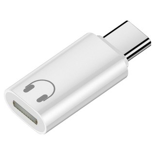 HOHOO Type-C轉接器 iPhone iPad耳機 Lightning 8pin to Type-C轉接器 Loijen, 1個, 白色, 31mm