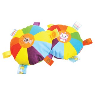 Meongyang 寵物彩虹飛盤鈴鐺聲玩具2件組, 1套, 混色