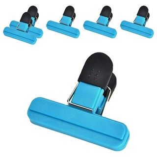 AHOYE 食物袋子封口夾 8 x 7 x 3.5cm, 藍色, 6個