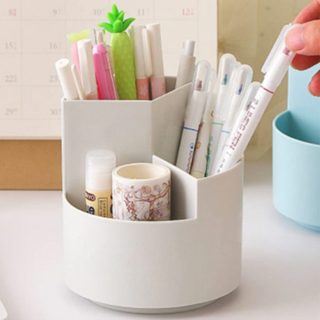 AHOYE 360°旋轉分格收納筆筒, 1個