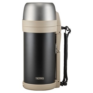 써모스 대용량 더블컵 보온병 FDH-1706K, 블랙베이지, 1.65L, 1개