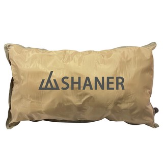 SHANER 山人 露營智眠枕, 深灰色/卡其雙色, 1個