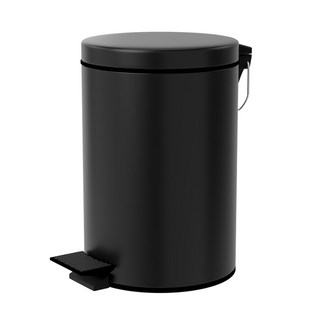 TRENY 加厚 緩降 不鏽鋼垃圾桶, 霧黑色