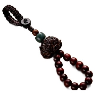 DULU生活中的信仰佛教用品蓮花鑰匙圈念珠 款式2, 黑色, 1個