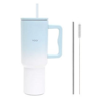 보아르 투웨이 대용량 손잡이 스텐 보온 보냉 텀블러, 민트, 1.18L, 1개