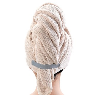 小麥購物 乾髮神器2代 超強力吸水乾髮帽 KDOT-980, 1個, 米色