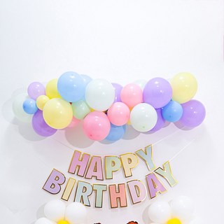 파티쇼 파티풍선 가랜드 + 마카롱생일파티가랜드 세트, 혼합색상, 1세트