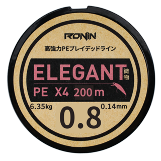 RONiN 獵漁人 ELEGANT X4微物PE線 0.8號, 粉紅色, 1捲