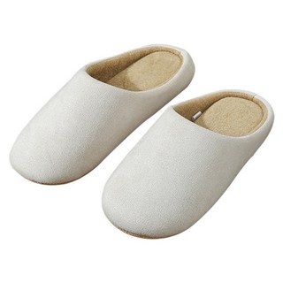 Home of flowers 繁花之家 簡約室內拖鞋 靜音防滑 素色無印風, 米色, M(38~39), 1雙