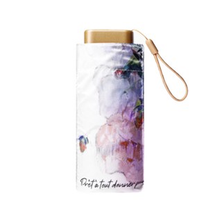 極美油畫輕量黑膠自動折傘 220g, 白色玫瑰