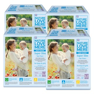 네이쳐러브메레 슈퍼슬림 밴드형 기저귀 소형 S 남여공용 20p x 4개, 1단계, 80매