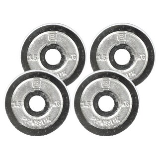 BANSUK SPORTS 鍍鉻槓鈴, 銀色, 4個, 1.5kg