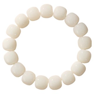 Misoroun 女士時尚佛珠 12mm, 1個, 白玉