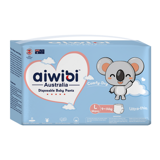 aiwibi 愛薇彼 清新乾爽透氣輕薄 褲型尿布 9~14kg, L, 44片