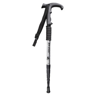 yONGBO 永博戶外 輕鋁合金伸縮避震登山杖 T柄, 1支, 銀色