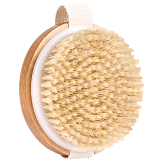 AHOYE 天然豬鬃毛掌上沐浴刷 木頭色, 1個, 1入