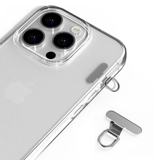 구스페리 미니 휴대폰 키링 고리, 실버, 2개