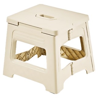 蕉蕉購物 奶油風戶外便攜塑膠折疊小椅凳, 1個, 白色