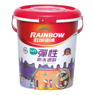 RAINBOW 虹牌油漆 421 彈性防水塗料 1加侖, 636 銀灰色, 4.5L, 1桶