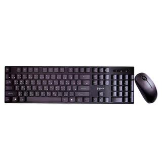 i-gota 愛購它 輕巧高效無線鍵鼠組 2.4G, 黑色, 一般型, WKM-05